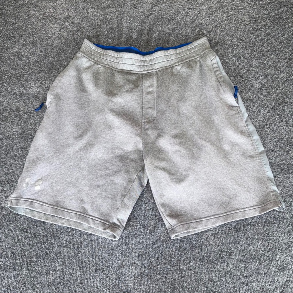 Under Armour Athletic Shorts Lounge Fleece Gym Activewear Gray Mens Large 32x9‎